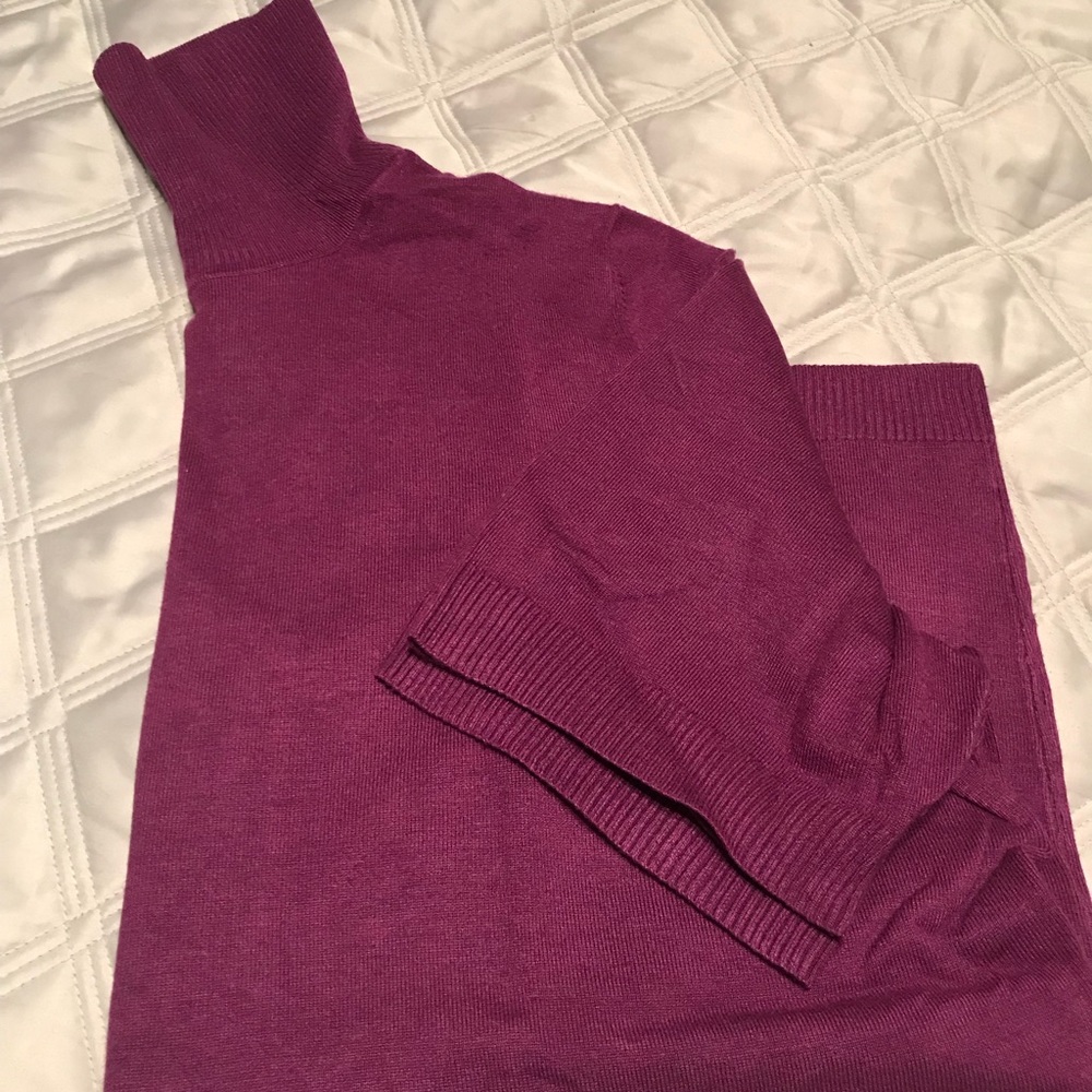 Short sleeve turtleneck sweater